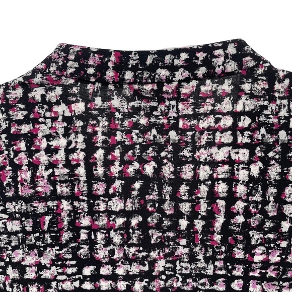 Chico's Multi-Color Abstract Print V-Neck Blouse - Chico's Sz 0 / US Sz S/4 - Picture 9 of 14